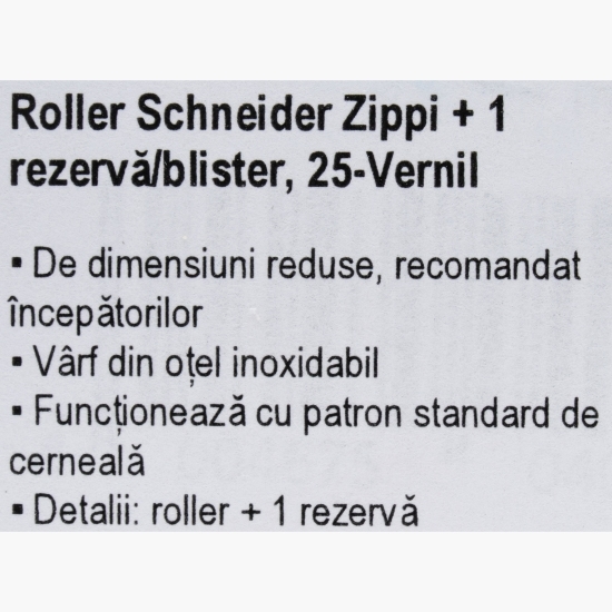 Roller Zippi Happy Fish +1 rezervă cerneală, 25-vernil