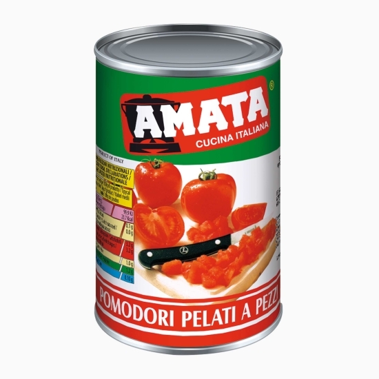 Roșii decojite cuburi 400g