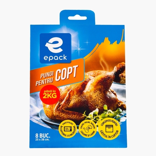 Pungi pentru copt cu clipsuri 8 buc