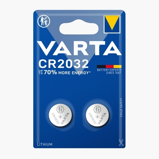 Baterii buton litiu CR2032 3V 230mAh, 2 buc