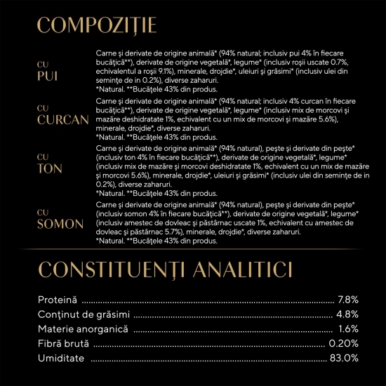 Hrană umedă pentru pisici adulte, 4x 85g, selecție mixtă în sos