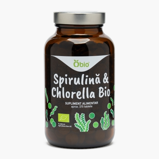 Spirulină și Chlorella eco, 375 tablete