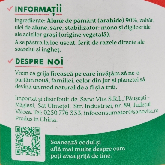 Pastă de arahide cremoasă 375g