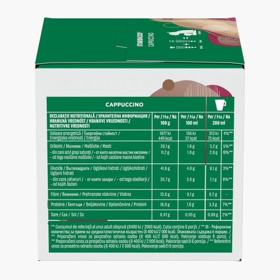 Cappuccino, 6 băuturi, 120g, capsule cafea