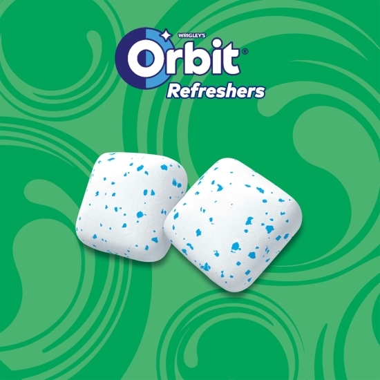 Gumă de mestecat Refreshers Spearmint fără zahăr cu aromă de mentă și mentol 30 buc, 67g