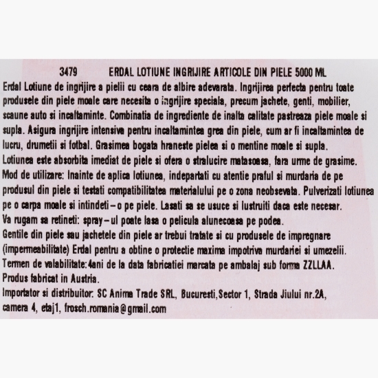 Loțiune îngrijire și curățare articole din piele 0.5l