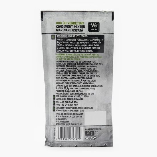 Condiment pentru marinare uscată cu verdețuri 40g