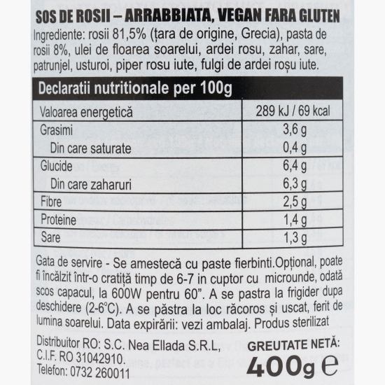 Sos de roșii Arrabbiata 400g
