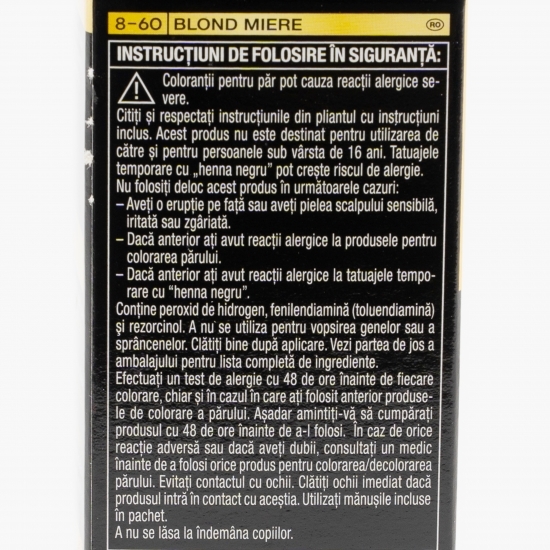 Vopsea de păr permenentă fără amoniac Oleo Intense, 8-60 blond miere, 115ml