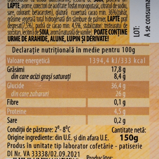 Mini eclere cu glazură de cacao, 6 buc, 150g