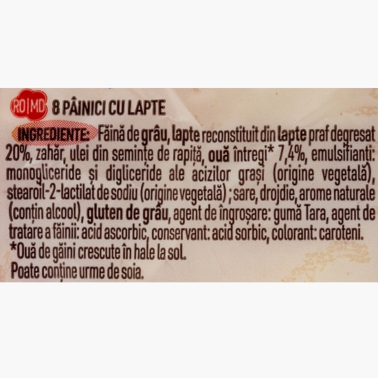 Pâinici cu lapte, 8 buc, 280g