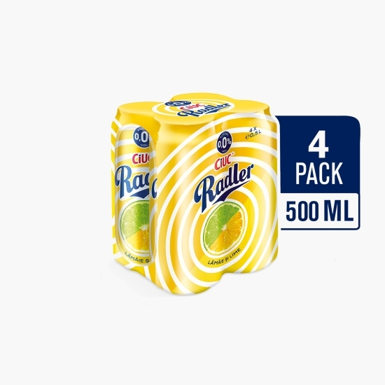 Bere cu gust de lămâie și lime cu 0% alc. doză 4x0.5l
