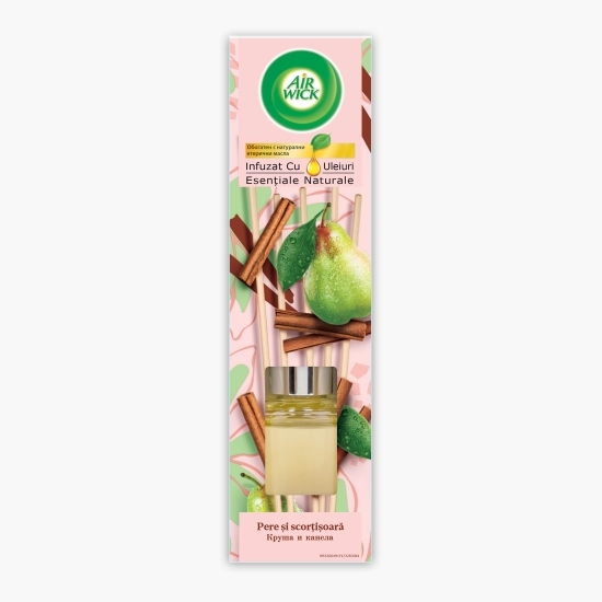 Odorizant de cameră cu bețișoare parfumate Pere și scorțișoară 40ml
