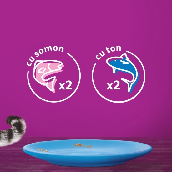 Hrană umedă pentru pisici adulte, 4x85g,  Preferate de pește în aspic