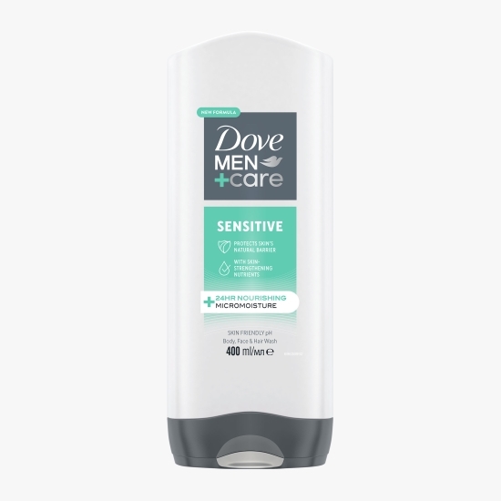 Șampon și gel de duș pentru bărbați Men+Care Sensitive pentru piele sensibilă 400ml