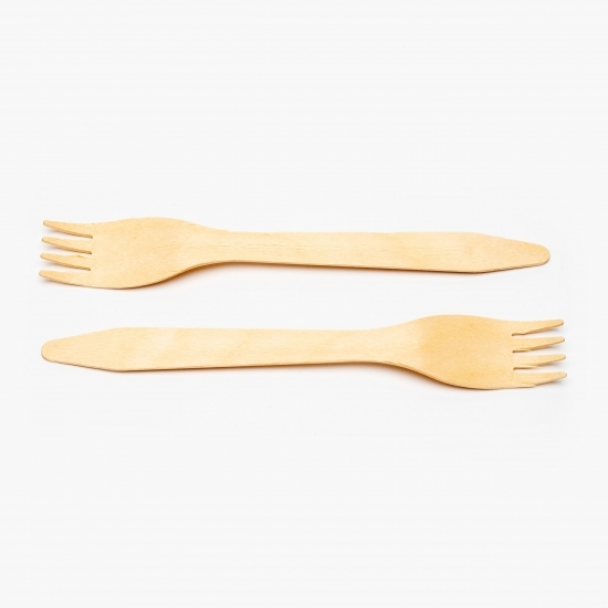 Furculițe lemn 16.5cm 12 buc