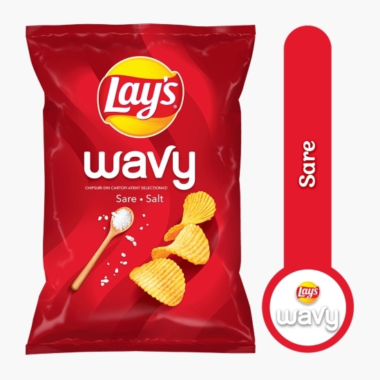 Chipsuri ondulate din cartofi cu sare, Wavy 115g