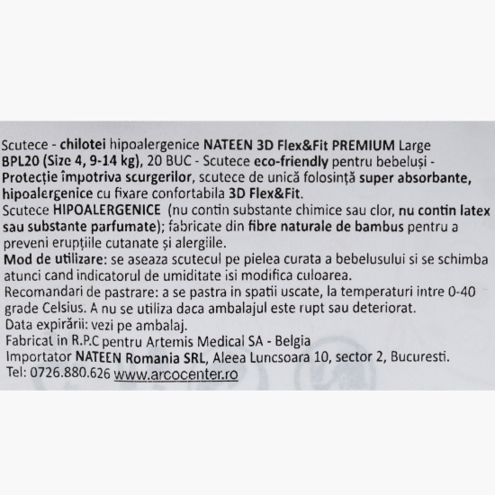 Scutece chiloțel eco-friendly Premium Line, Nr. 4, 9-14kg, 20 buc
