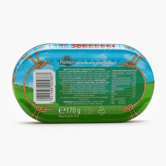 Șprot în sos de roșii 170g