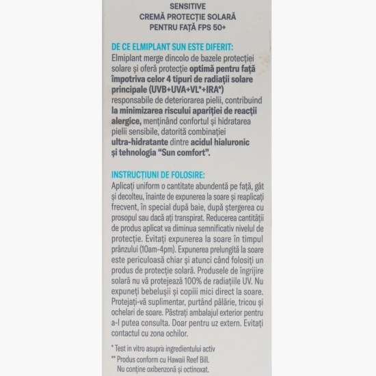 Cremă Protecție Solară pentru față SPF50+, 50ml