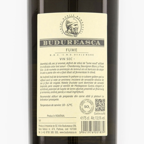 Vin alb sec Fume, 13.5%, 0.75l 