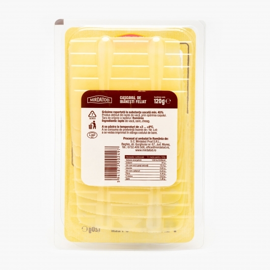 Cașcaval de Ibănești felii 120g