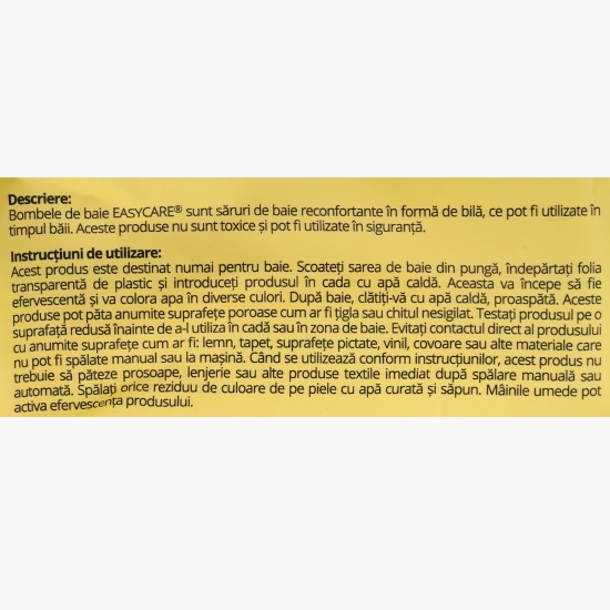 Bombe de baie efervescente pentru copii cu parfum de fructe exotice, +5 ani, 3 buc/pungă