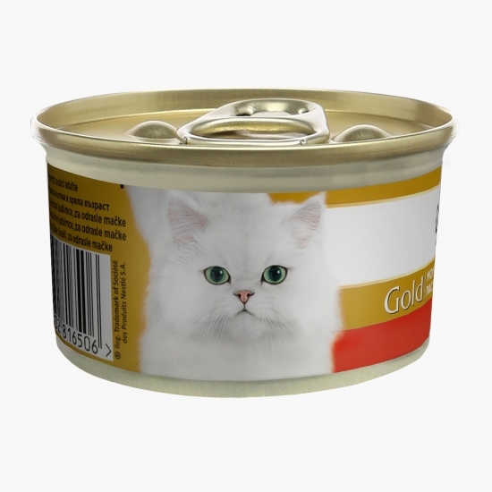 Hrană umedă pentru pisici, mousse, 85g, cu vită 