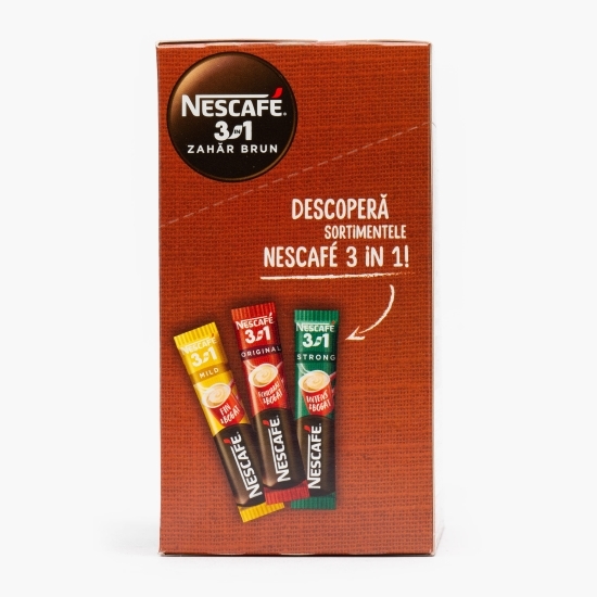 3în1 zahăr brun plicuri, 24x 16.5g, mix de cafea instant 