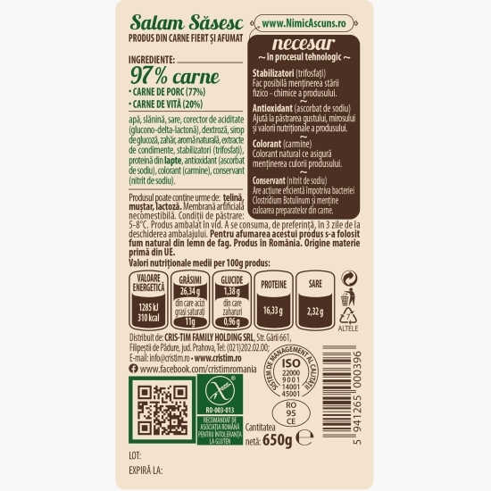 Salam Săsesc 650g