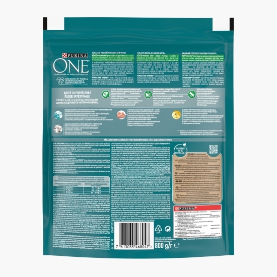 Hrană uscată pentru pisici adulte, 800g, One Bifensis Indoor, curcan și cereale integrale