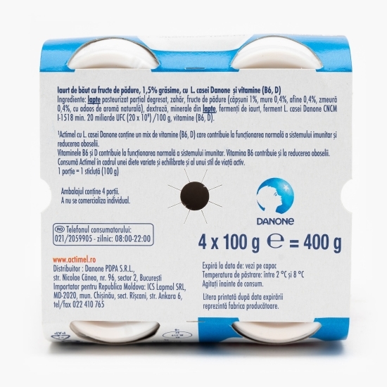 Iaurt de băut cu fructe de pădure 4x100g