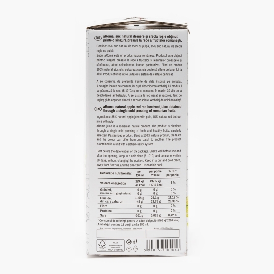 Suc natural de mere și sfeclă roșie 3l