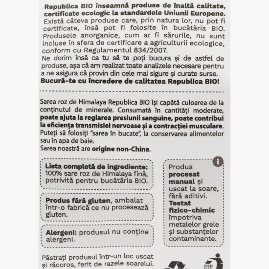 Sare roz de Himalaya fină 500g