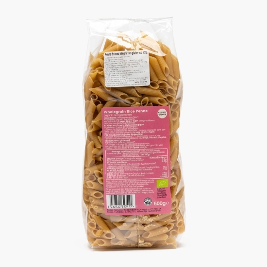 Paste eco penne din orez integral, fără gluten 500g