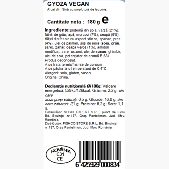Gyoza Vegan 180g