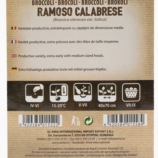 Semințe de broccoli 2.5g