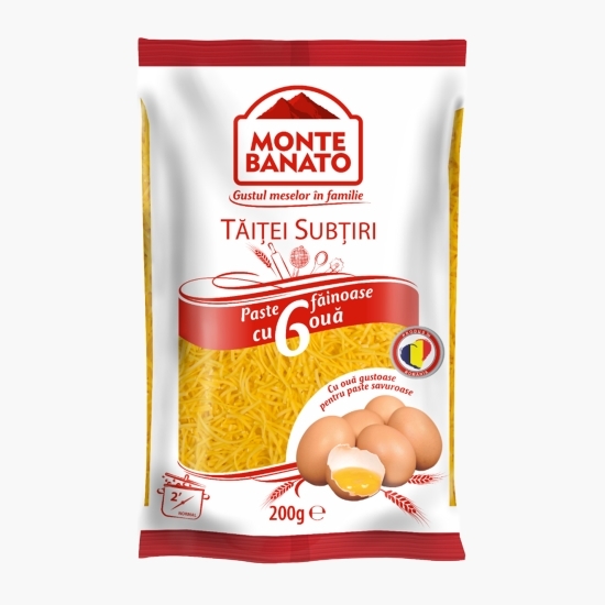 Paste făinoase cu 6 ouă, tăiței subțiri 200g