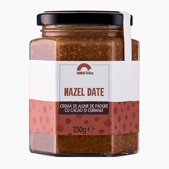 Cremă tartinabilă de alune de pădure cu cacao și curmale 250g
