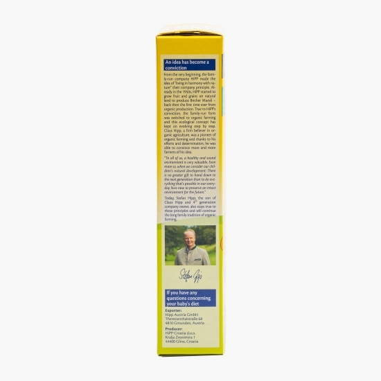Fulgi de cereale ecologice și fructe, +10 luni,  200g 