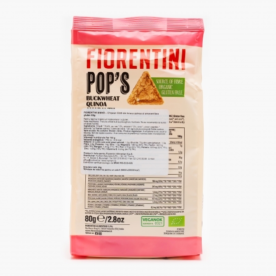 Chipsuri eco din hrișcă și quinoa fără gluten 80g 