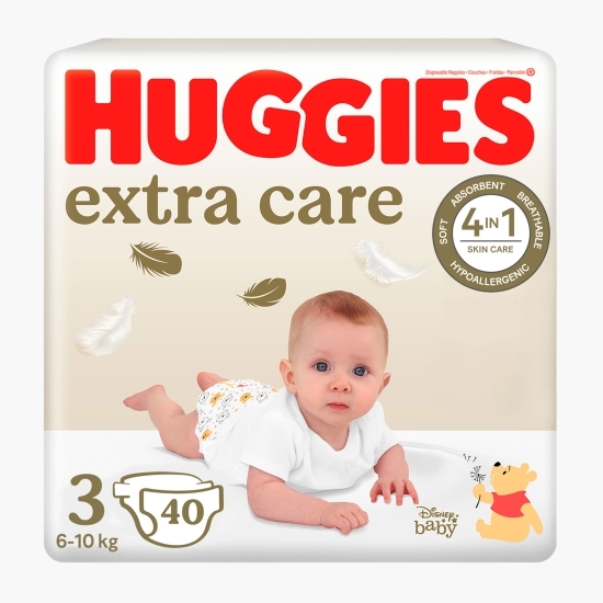 Scutece Extra Care, mărimea 3, Jumbo, 6-10kg, 40 buc
