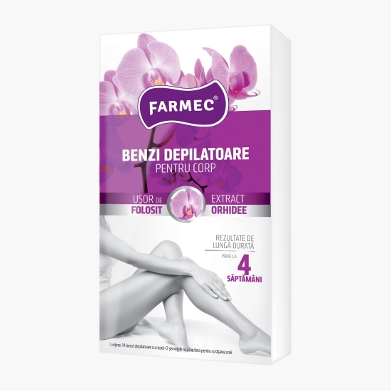 Benzi depilatoare pentru corp, cu orhidee
