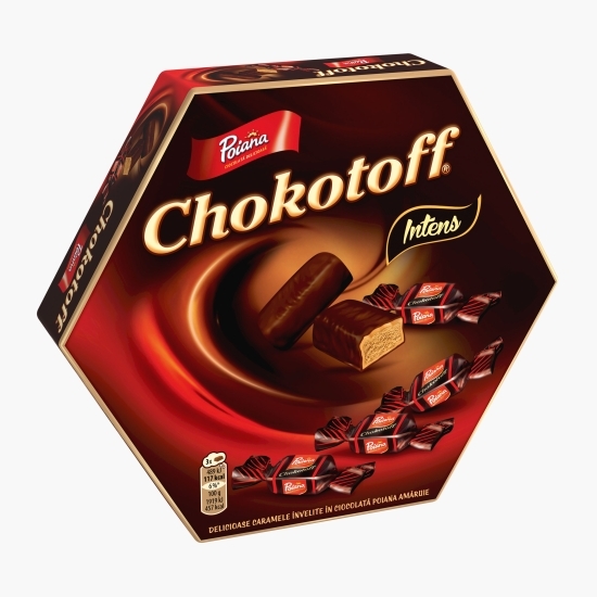 Caramele învelite în ciocolată amăruie Chokotoff 221g