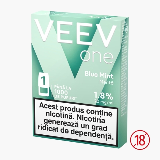 Capsulă pentru țigară electronică Blue Mint 1.8%, 20mg/ml nicotină, 1000 puffs