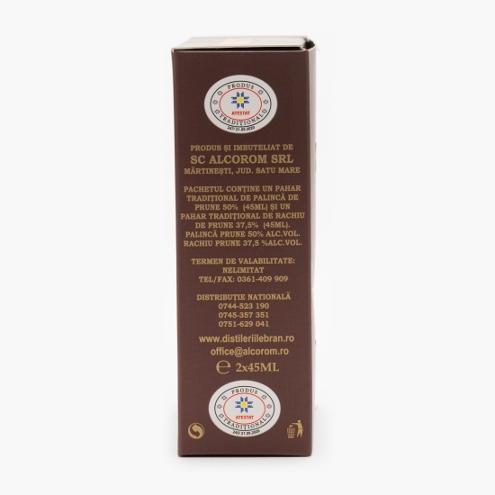Palincă de prune 50% alc. & rachiu de prune 27.5% alc. 2x45ml