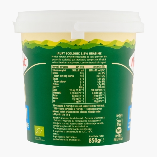 Iaurt natural eco 3.8% grăsime 850g