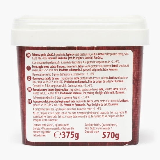 Telemea de vacă puțin sărată 375g