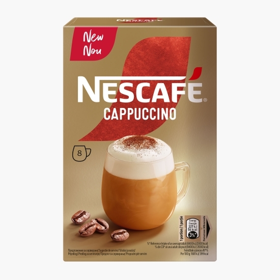 Cappuccino plicuri 8x13.5g, mix de cafea instant 
