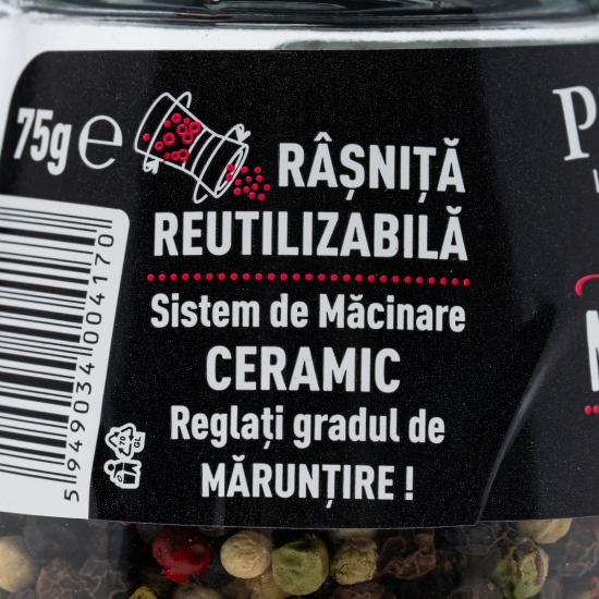 Râșniță piper 4 culori 75g